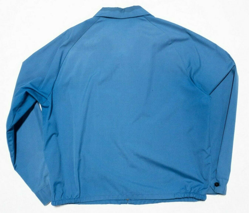 Sir Jac Vintage 60s 70s Collared Bomber Jacket Solid Blue Men's Large