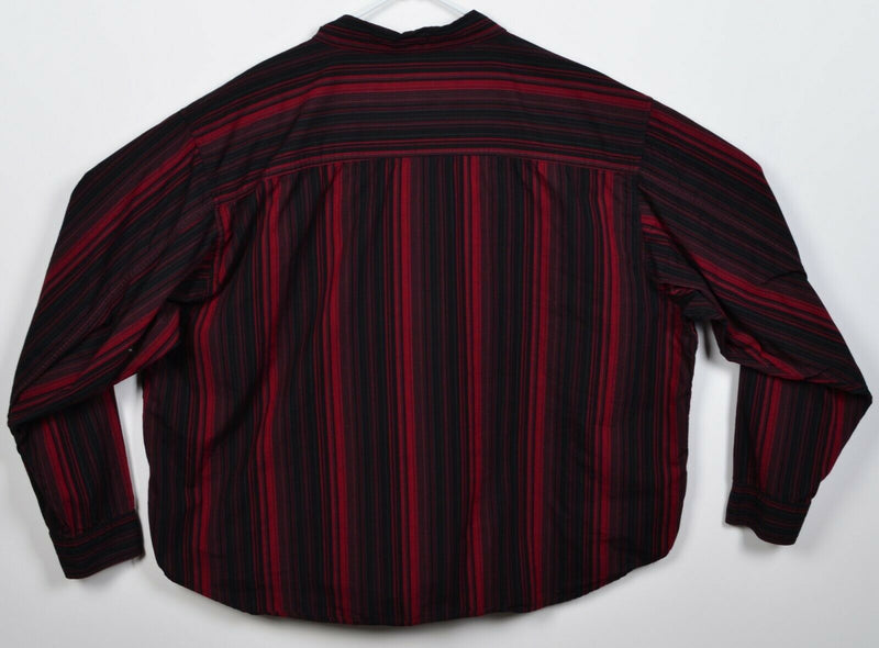 Harley-Davidson Men's 3XL Black Red Striped Embroidered Garage Mechanic Shirt