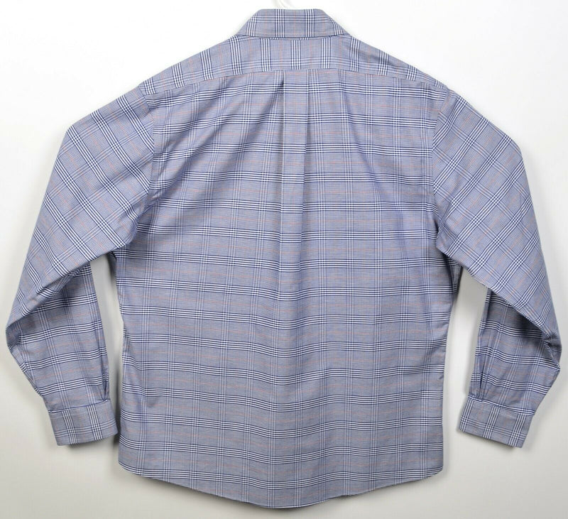 Brooks Brothers Men's Large Glen Check Non-Iron Cotton Spandex Button-Down Shirt