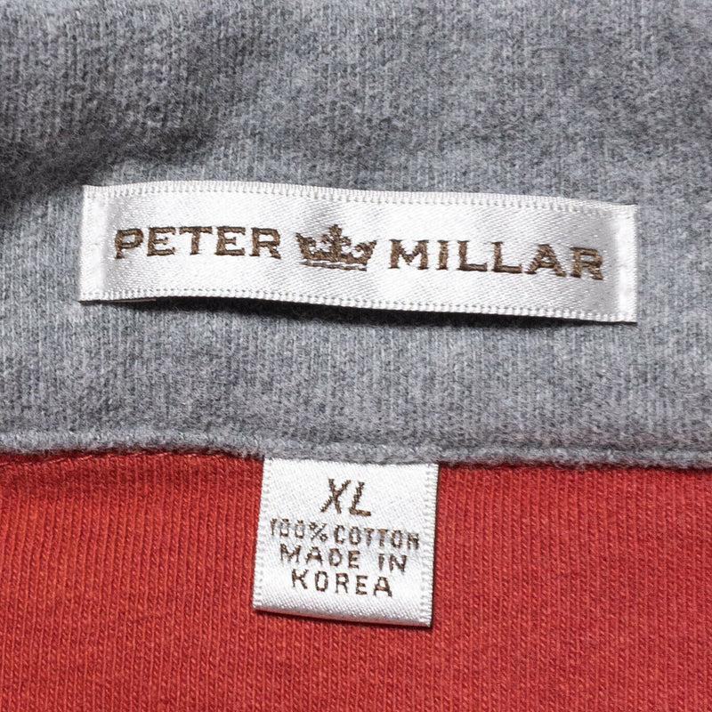 Peter Millar Crown Sport 1/4 Zip Sweatshirt Red Pullover Golf Men's XL