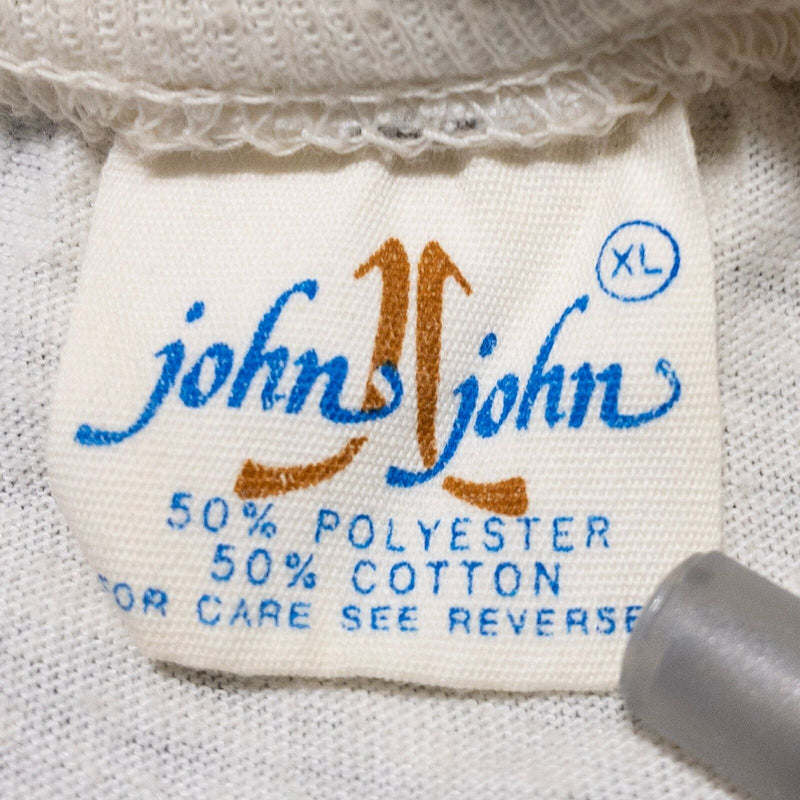 Vintage 70s Charity T-Shirt Men's XL Cream Gift Of Life John John Single Stitch