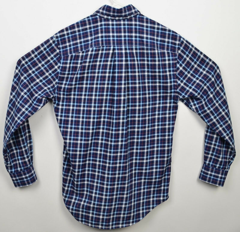Vineyard Vines Performance Men's XS Flannel Blue Plaid Classic Fit Tucker Shirt