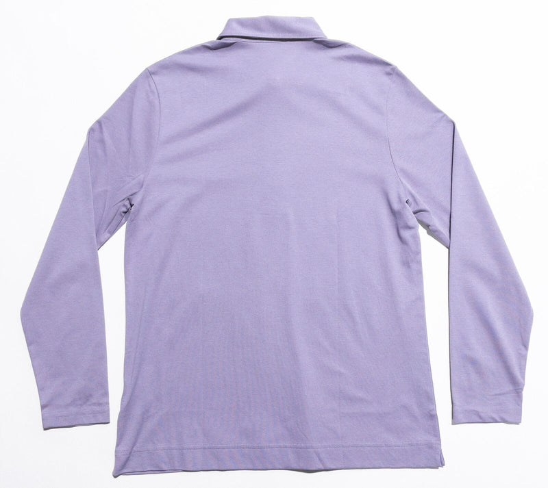 Criquet Long Sleeve Polo Men's Large Purple Pima Cotton Blend Lavendar Preppy