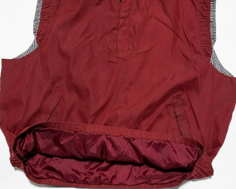 Bobby Jones Men's 2XL Lined Solid Red 1/4 Zip Wind Rain Resistant Golf Vest