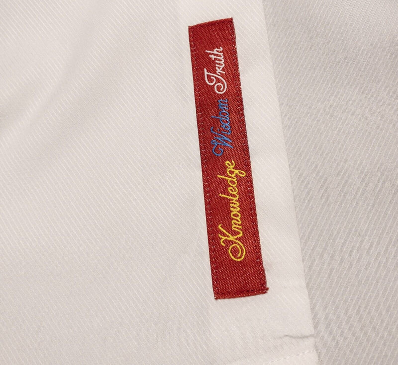 Robert Graham Shirt Men's 2XL Classic Long Sleeve Solid White Formal Ribbon
