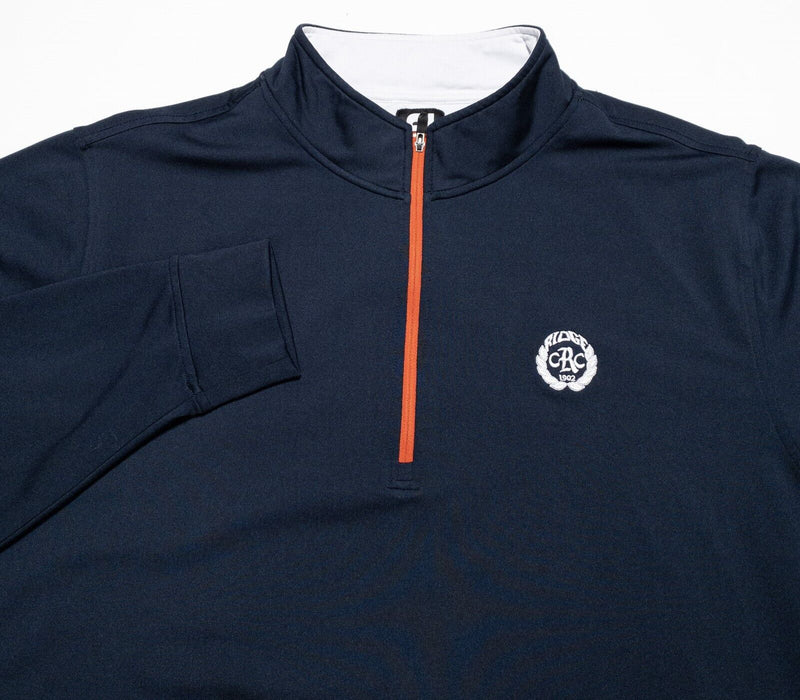 FootJoy Half-Zip Pullover Men's 2XL Golf Engineered Sleeve Stripe Half-Zip Navy