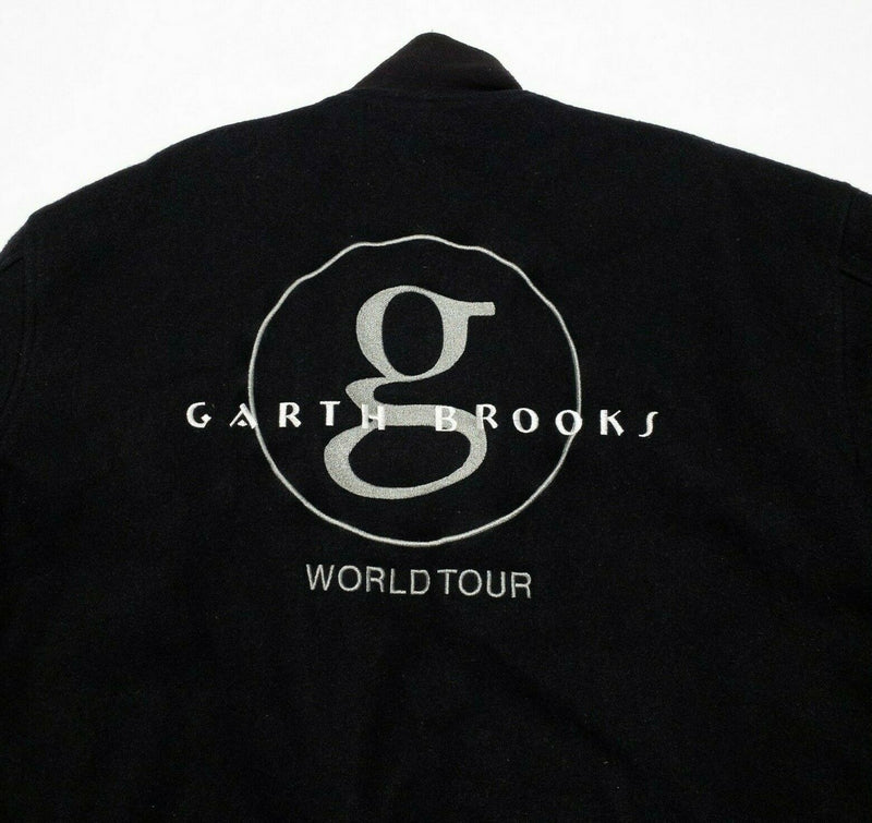 Garth Brooks World Tour Crew Jacket Wool Lined Snap Country Music Men's 2XL