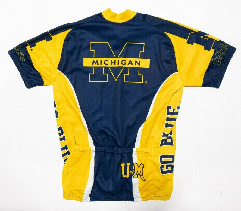 University of Michigan Cycling Jersey Men's XL Adrenaline Promotions Blue Yellow