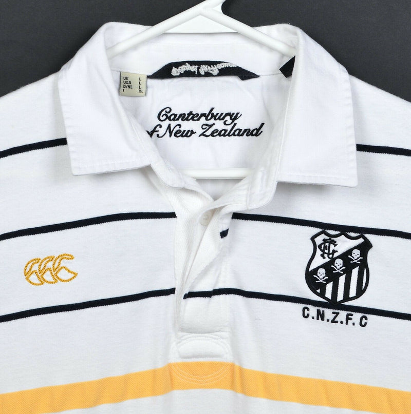 Canterbury of New Zealand Men's Large Crossbones Striped CNZFC Rugby Shirt