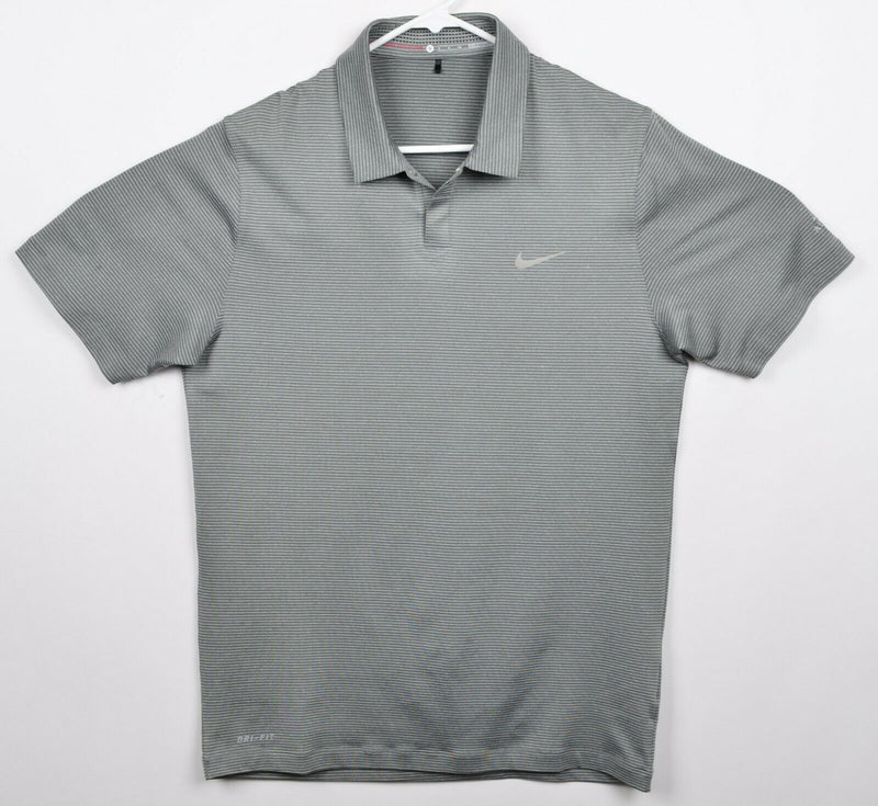 Tiger Woods Collection Men Small Disney Aulani Hawaii Nike Snap Gray Golf Shirt