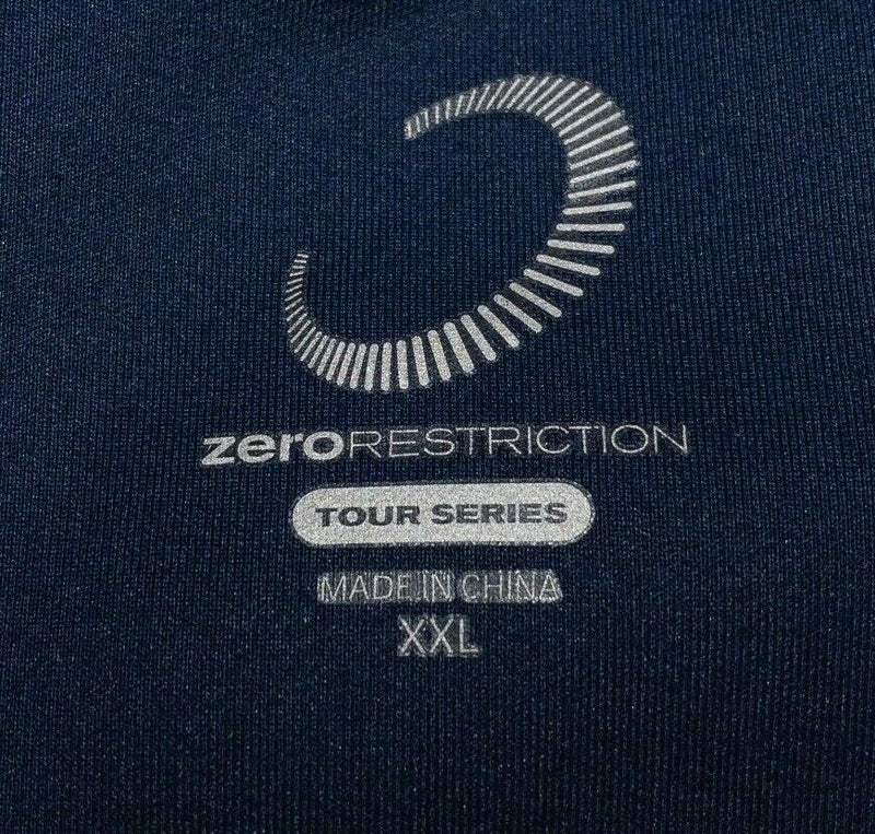 Zero Restriction Tour Series 1/4 Zip Jacket Navy Blue Golf Wicking Men's 2XL