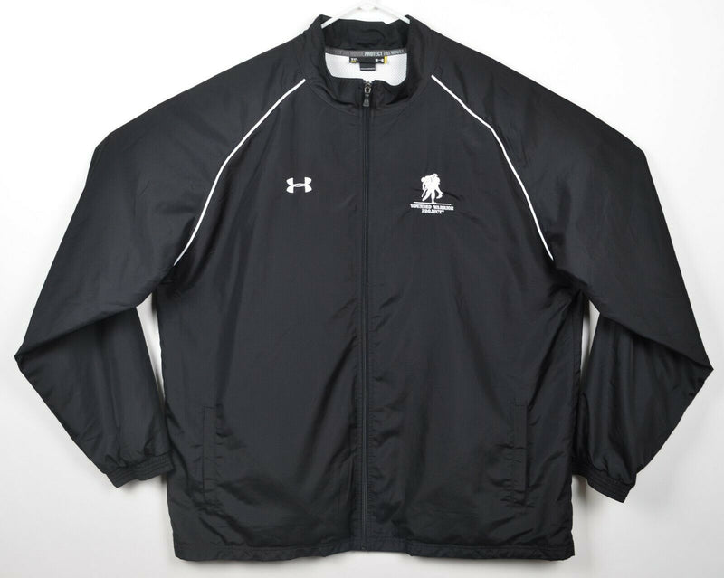 Wounded Warrior Project Men's 3XL Loose Under Armour Black Windbreaker Jacket