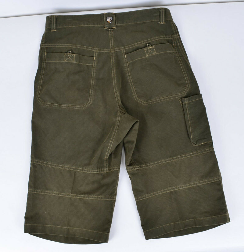 Kuhl Dry Men's Sz 30 Green Evaporative Hiking Outdoor Cargo Long Shorts