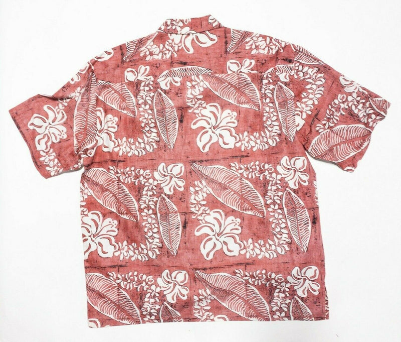 Kahala Hawaiian Shirt 2XL Men's Avi Kiriaty Collection Aloha Floral Palm Red