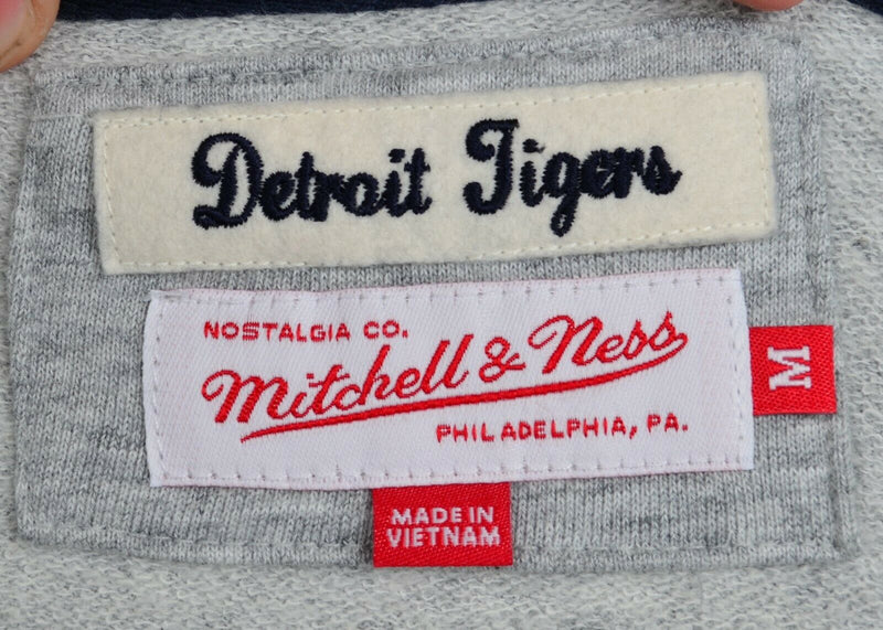 Detroit Tigers Men's Medium Mitchell & Ness Heather Gray Crew Neck Sweatshirt