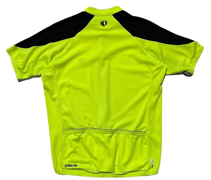 Pearl Izumi Jersey Large Men Cycling Neon Yellow Ultra Sensor Reflective 3/4 Zip