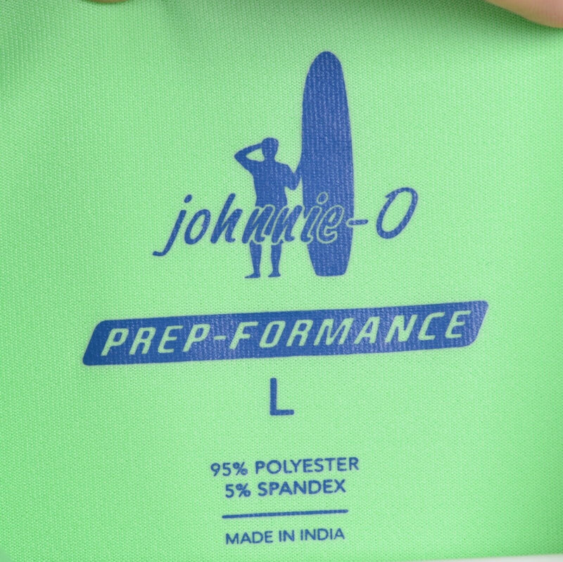 Johnnie-O Prep-Formance Men's Sz Large Solid Mint Green Pocket Golf Polo Shirt