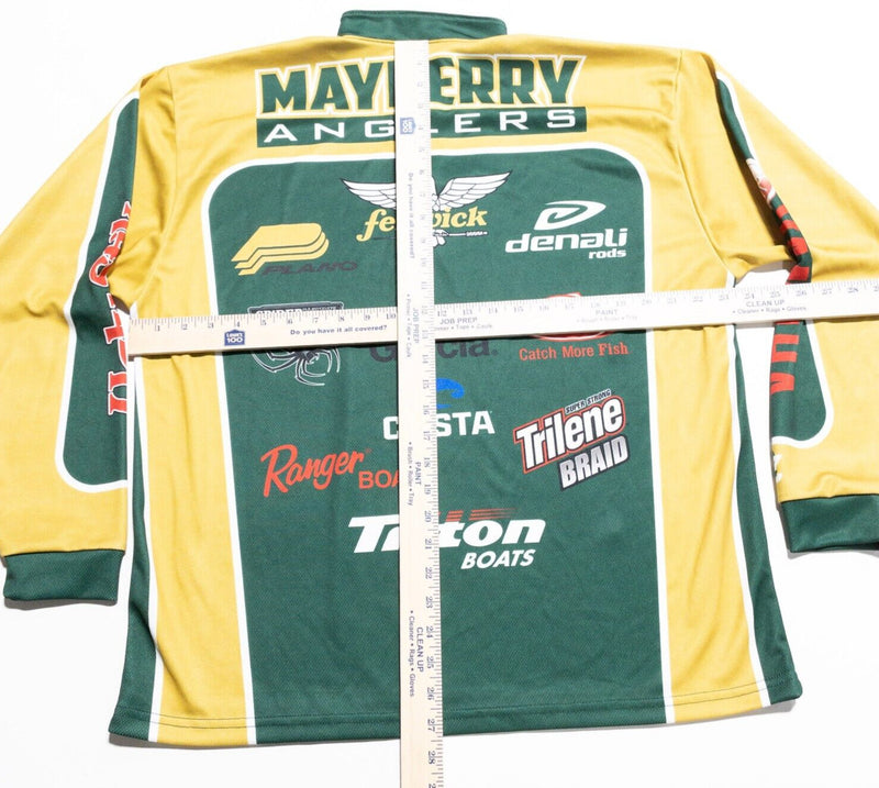 27 Sports BASS Mayberry Anglers Fishing Team Men's Large 1/4 Zip Pullover Jersey