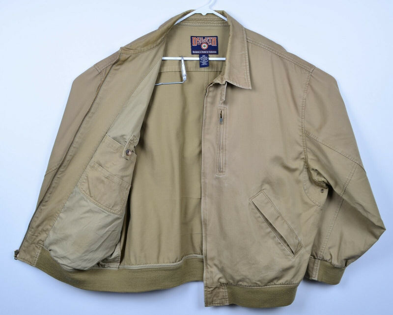 Duluth Trading Co. Men's 2XL Khaki Tan Full Zip Collared Work Jacket WORN
