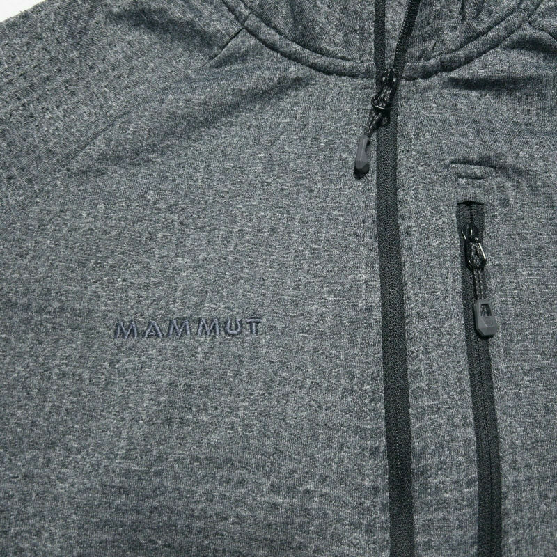 Mammut Men's Small Gray Waffle-Knit 1/4 Zip Pullover Lightweight Jacket