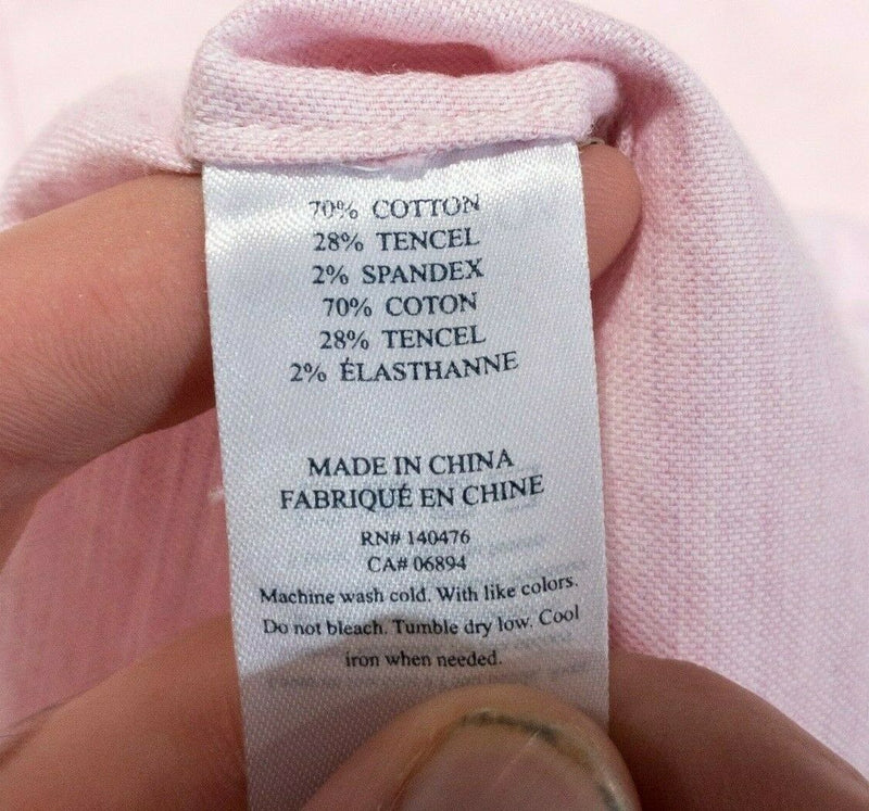 Faherty Brand Cotton Tencel Blend Light Pink Button-Down Shirt Preppy Men's 2XL