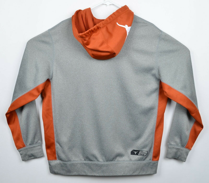 Texas Longhorns Nike Men's Sz Large Gray Orange Therma-Fit Pullover Hoodie