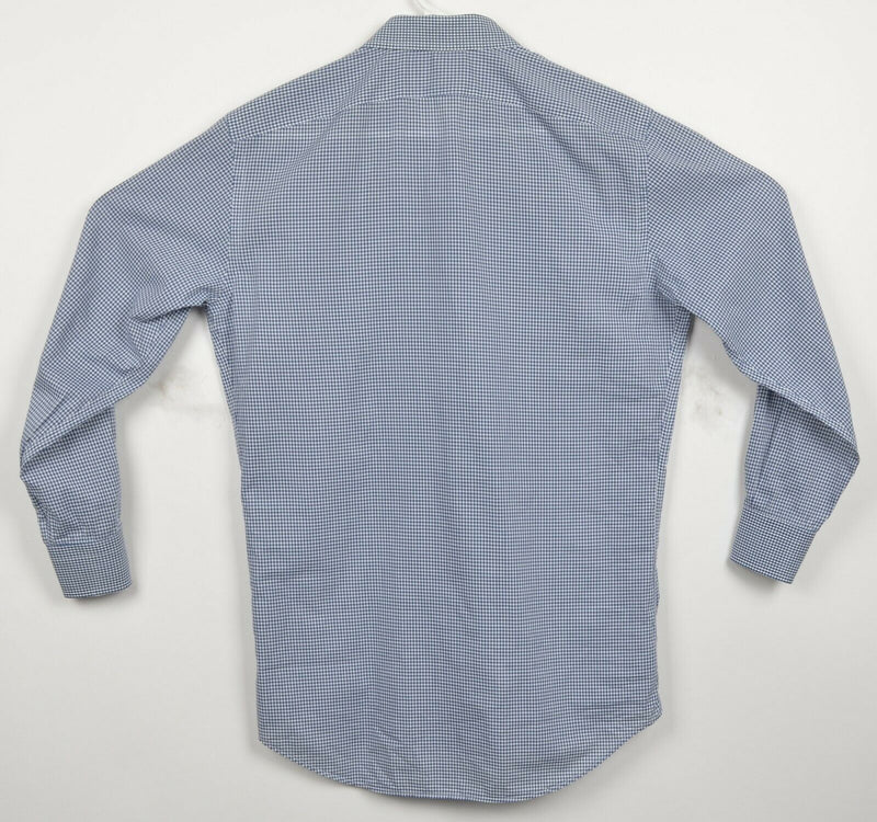Ralph Lauren Black Label Men's 15.5 (M) Tailored Fit Navy Blue Check Italy Shirt