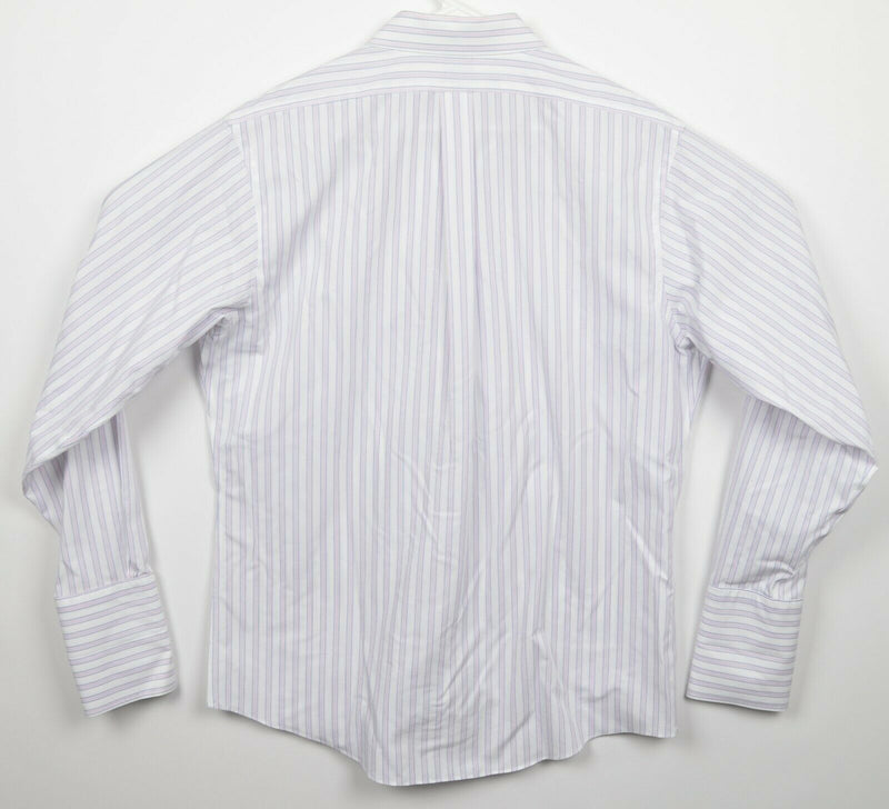 Brooks Brothers Men's 16.5/35 Slim Fit French Cuff Non-Iron Striped Dress Shirt