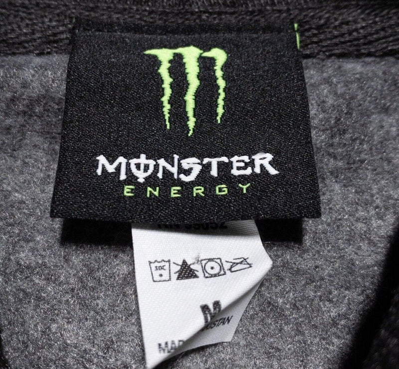 Monster Energy Hoodie Men's Medium Pullover Sweatshirt Gray Energy Drink