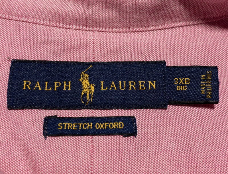 Polo Ralph Lauren 3XB Men's Shirt Stretch Oxford Pink Long Sleeve Button-Down