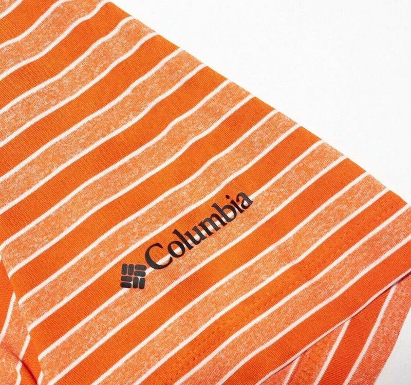 Oklahoma State Cowboys Men's Small Columbia Golf Polo Wicking Orange Striped