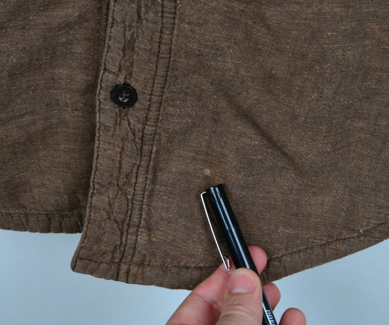 Patagonia Men's Small Hemp Blend Sherpa Lined Brown Cormac Shirt Jacket