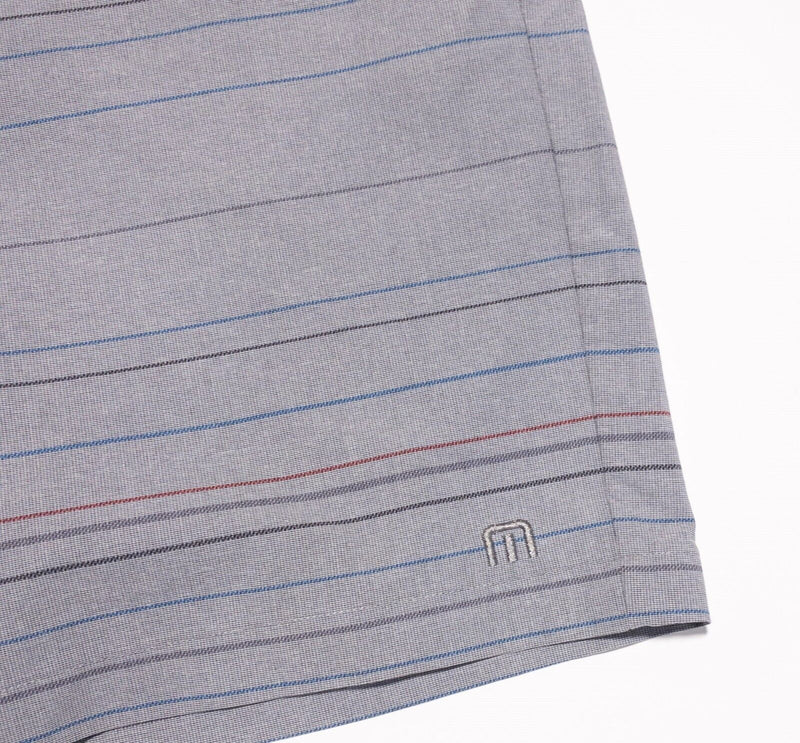 Travis Mathew Shorts Men's Fits 37 Golf Performance Gray Striped Wicking