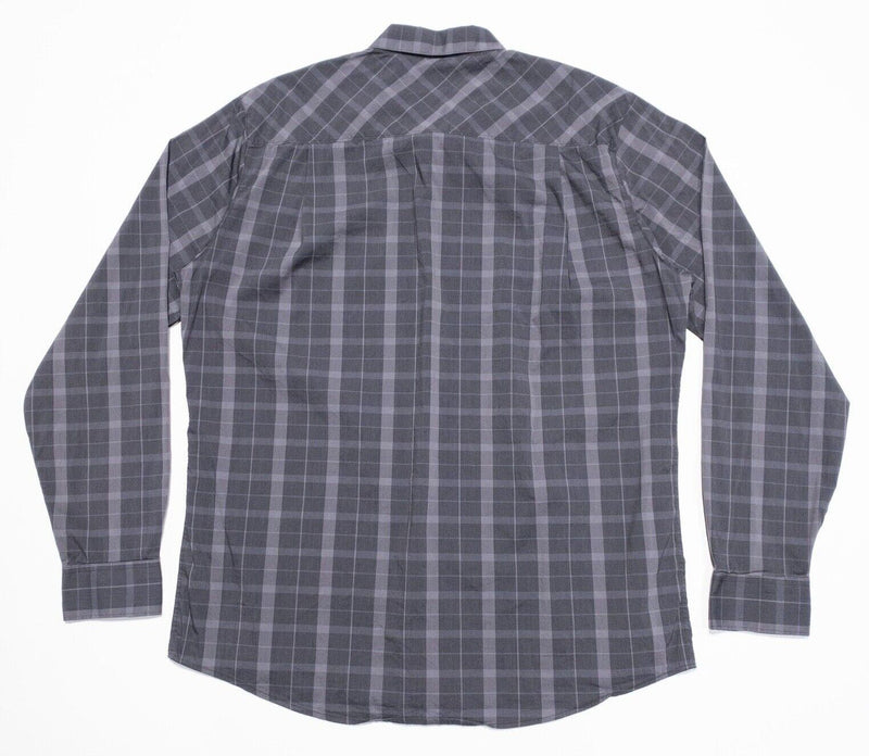 Travis Matthew Button-Up Shirt XL Men's Long Sleeve Gray Plaid Travis Mathew