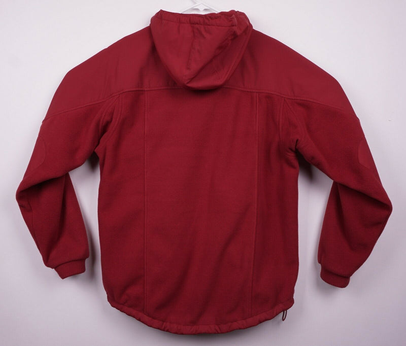Duluth Trading Co. Men's Large Red Full Zip Hooded Fleece Jacket