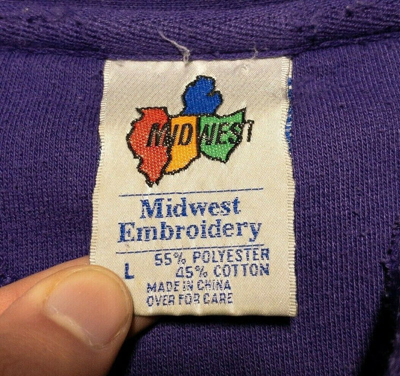 Northwestern Wildcats Vintage 90s Sweatshirt Purple 1/4 Zip Adult Large