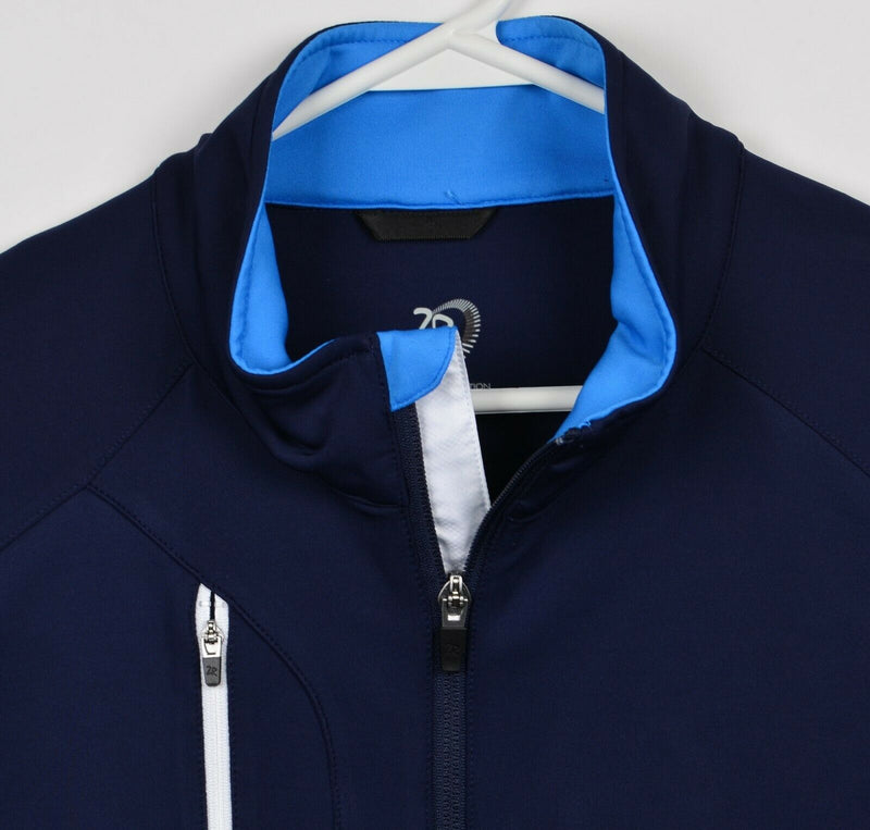 BMW Championship Men's Large Zero Restriction Tour Series Navy Half-Zip Jacket