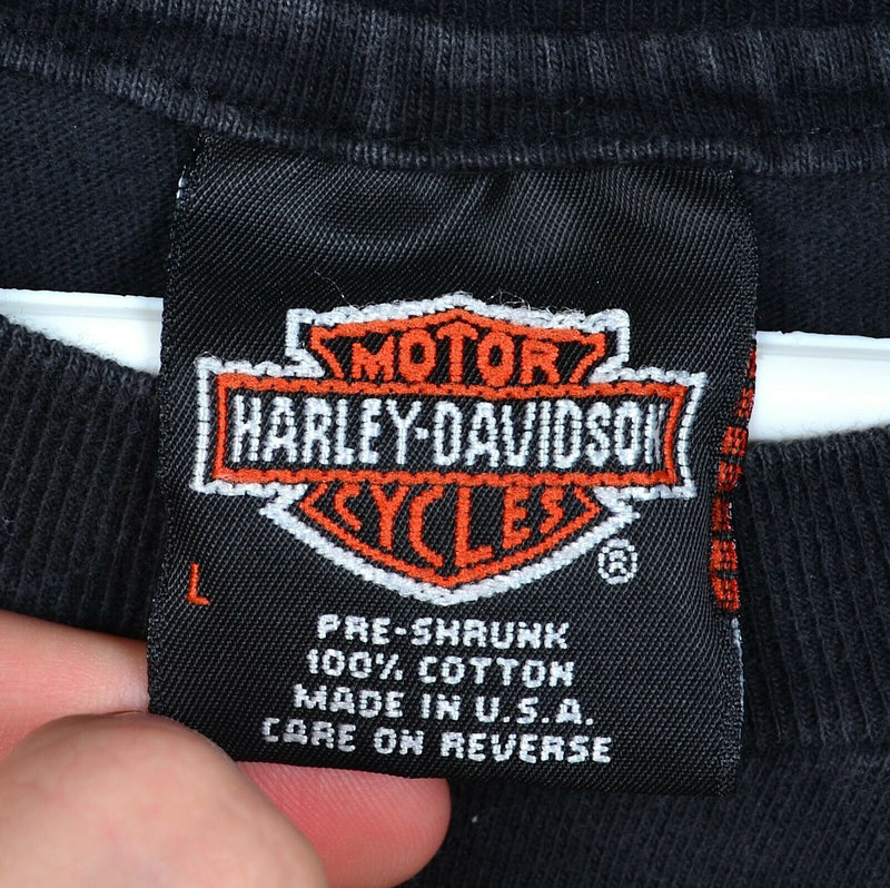 Harley-Davidson Men's Large Gears Chrome Spark Double-Sided 90s Pocket T-Shirt
