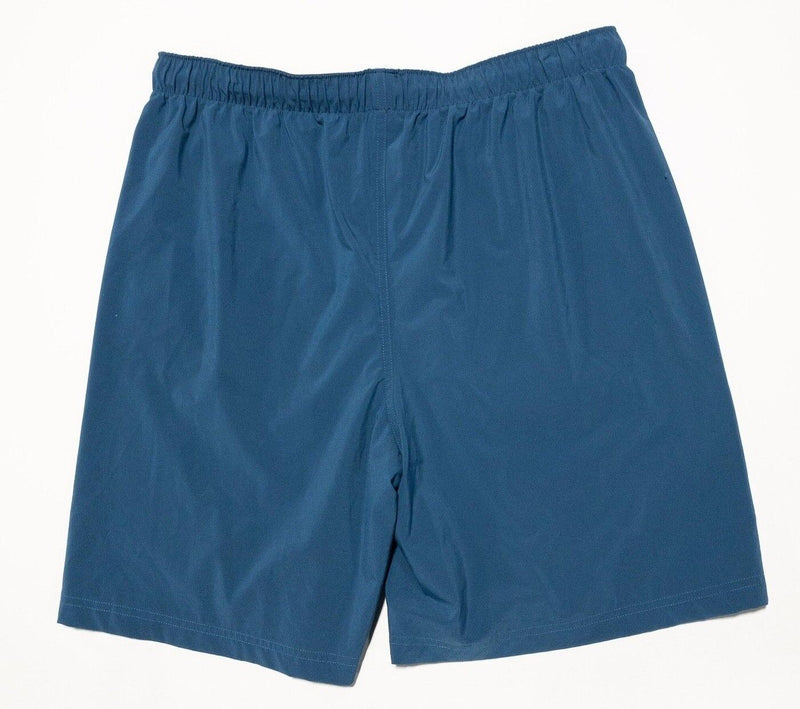 Free Fly Breeze Shorts XL Men's 8" Inseam Blue Stretch Elastic Waistband Wicking