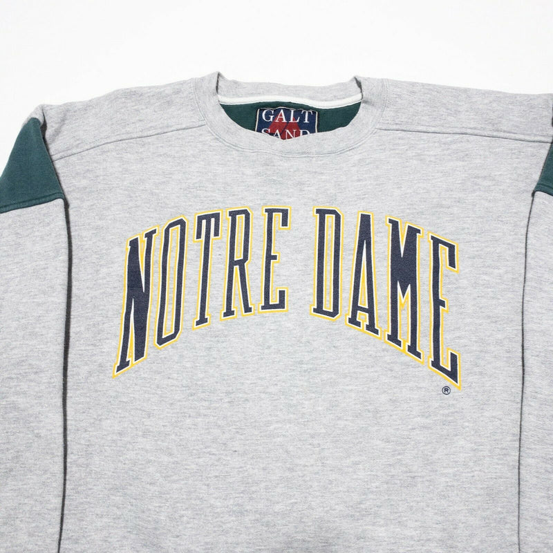 Notre Dame Galt Sand Vintage 90s Crewneck College Sweatshirt Gray Men's XL