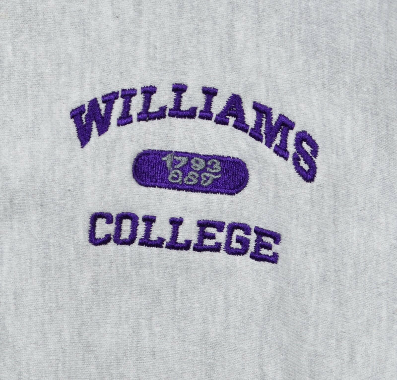 Vintage 90 Champion Men's Medium Williams College Gray Reverse Weave Sweatshirt