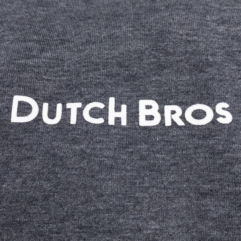 Dutch Bros Coffee Hoodie Men's Medium Blue Gray Pullover Sweatshirt Employee