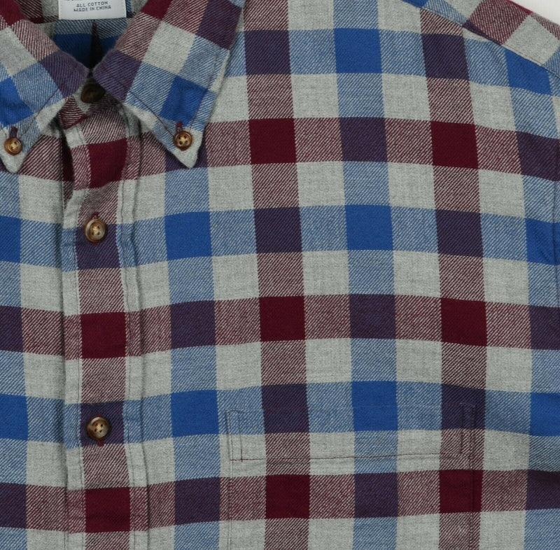 Brooks Brothers Men’s XL Flannel Regent Red Blue Buffalo Plaid Button-Down Shirt