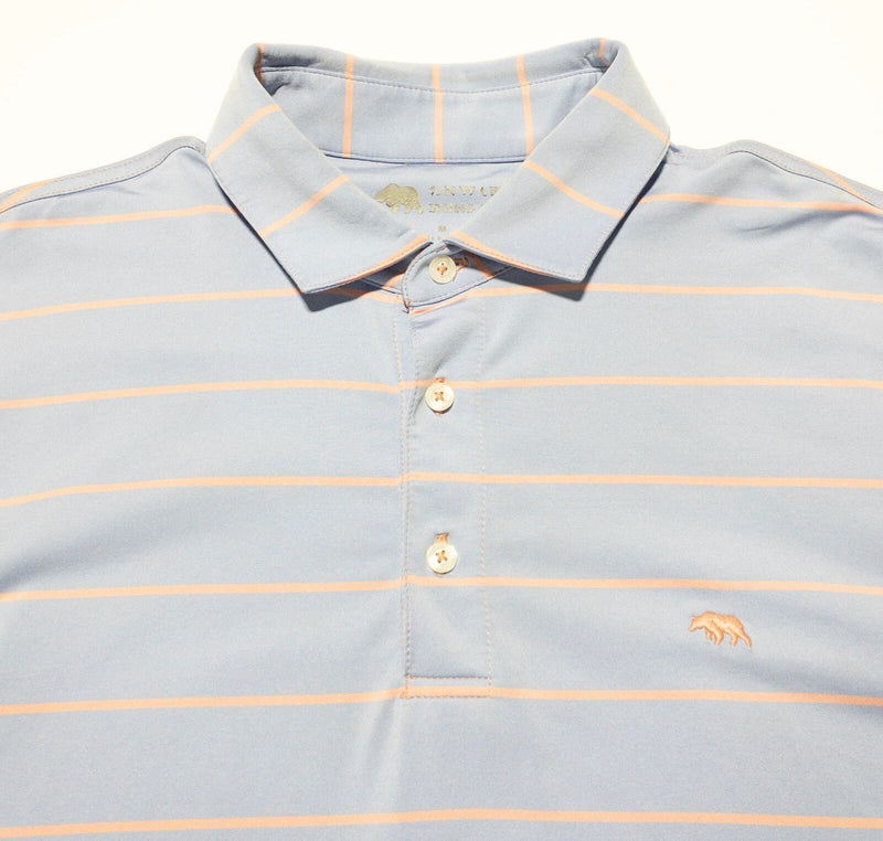 Onward Reserve Golf Polo Shirt Men's Medium Wicking Stretch Blue Striped