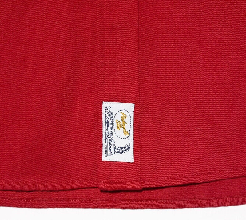 Panhandle Slim Western Shirt XL Men's Pearl Snap Red Rope Vintage 80s Rockabilly
