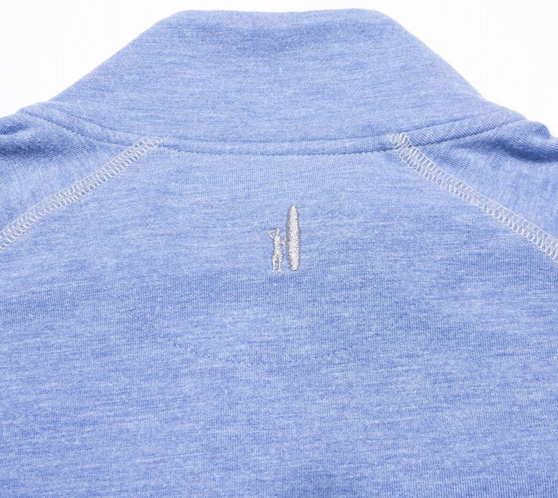 Johnnie-O 1/4 Zip Men's Large Bamboo Natural Performance Blue Stretch Pullover