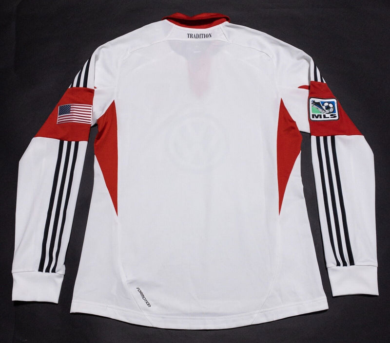 DC United Jersey Adidas Women's Large MLS Soccer Long Sleeve Vintage Logo Patch