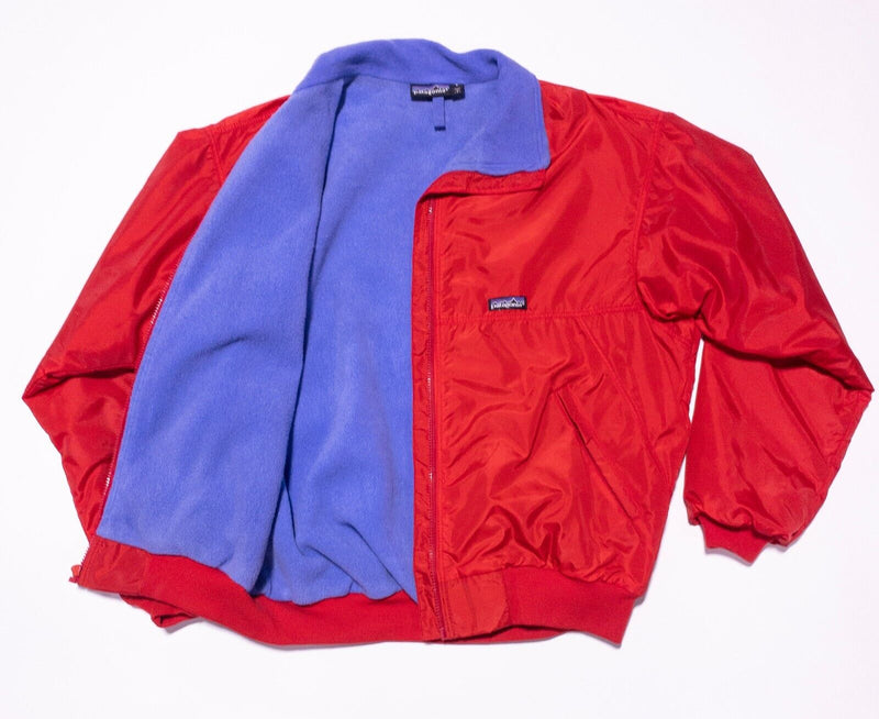 Vintage Patagonia Fleece Lined Jacket Men's Large Bomber Red Capilene 42111