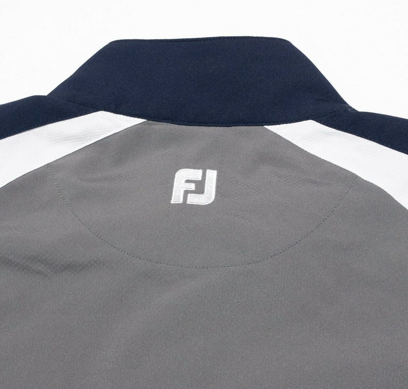 FootJoy Half-Zip Wind Rain Golf Short Sleeve Windshirt Jacket Gray Men's XL