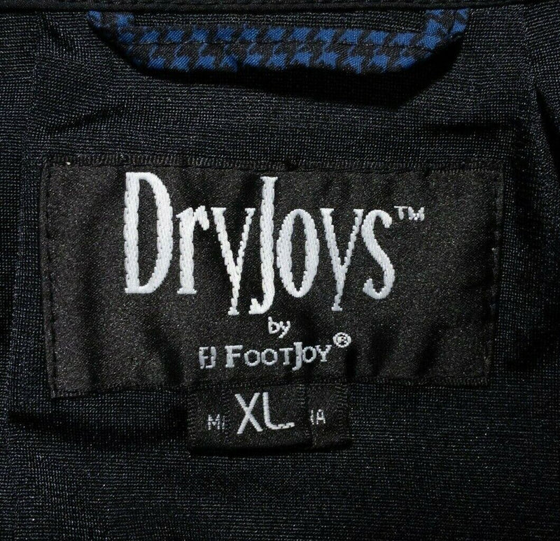 FootJoy DryJoys Jacket Men's XL Full Zip Long Sleeve Golf Blue Houndstooth